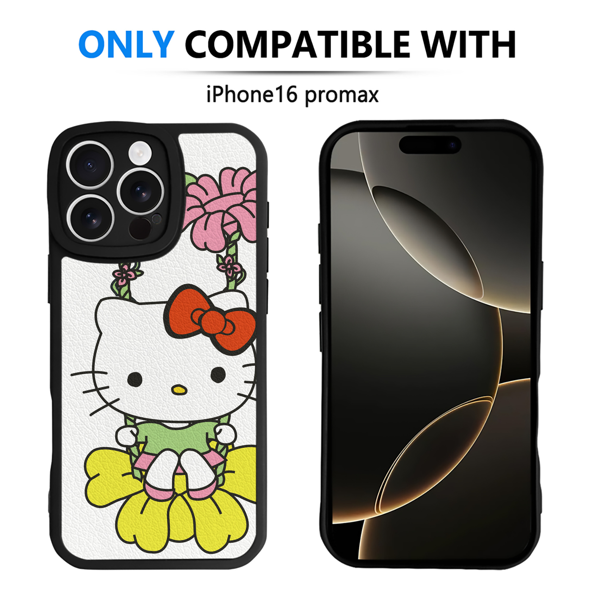 （画像用） Hello Kitty ハローキティ 【iPhone 16シリーズ対応】シリコンスマホケース（レザー調） 材質：シリコン